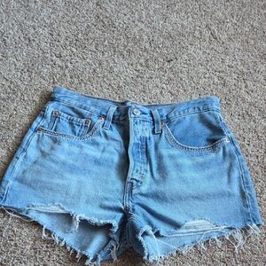 Levi's Light Blue Denim Jean Shorts